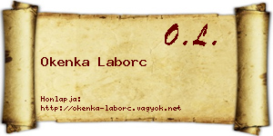 Okenka Laborc névjegykártya
